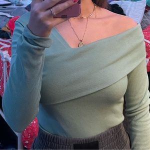 light green boutique top